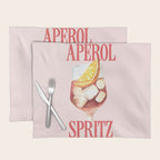 Aperol Spritz: Retro Classic Cocktail 01 Placemat Gallery Image 1