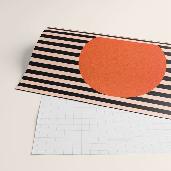 Abstraction_SUNSET_LINE_ART_Minimalism_001 Wrapping Paper Gallery Image 2