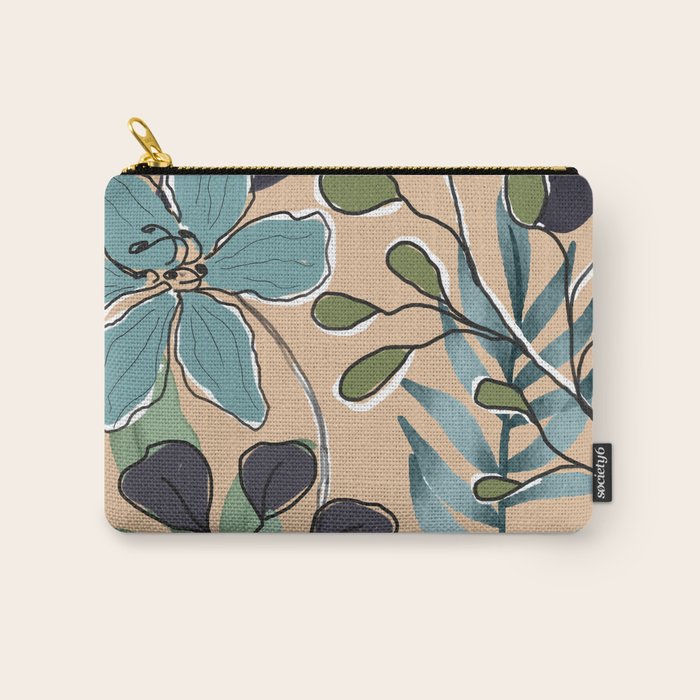 Elegant Botanical Line Art 4 Carry All Pouch Gallery Image 1