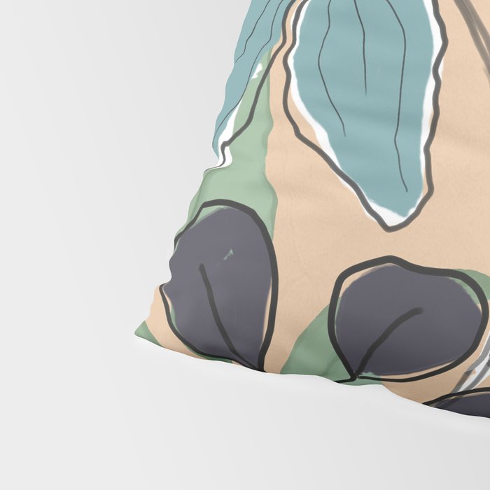 Elegant Botanical Line Art 4 Pillow Sham Gallery Image 4