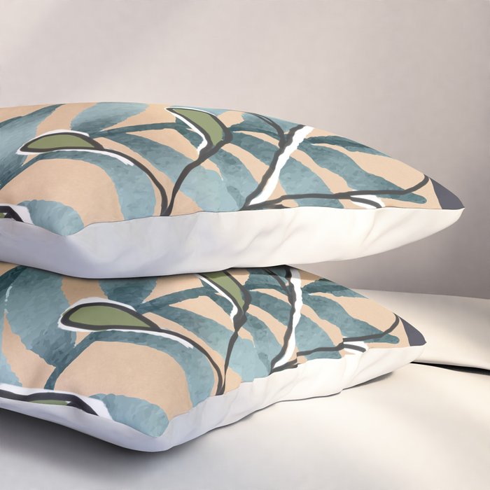 Elegant Botanical Line Art 4 Pillow Sham Gallery Image 3