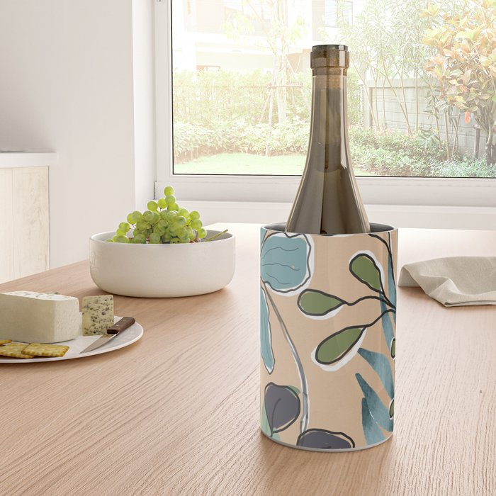 Elegant Botanical Line Art 4 Wine Chiller Gallery Image 4
