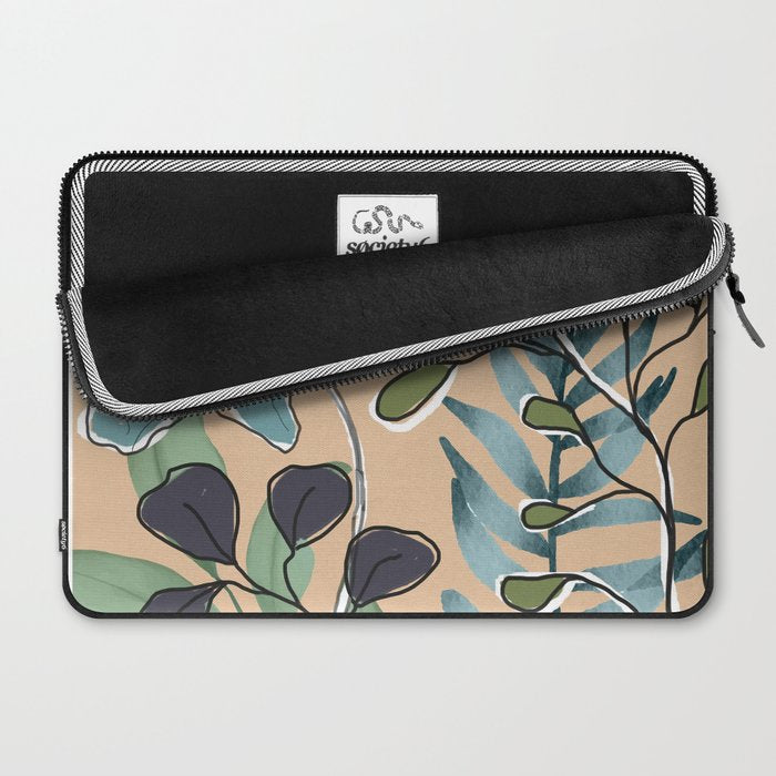 Elegant Botanical Line Art 4 Laptop Sleeve Gallery Image 2