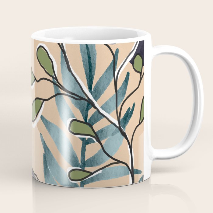 Elegant Botanical Line Art 4 Coffee Mug Gallery Image 1