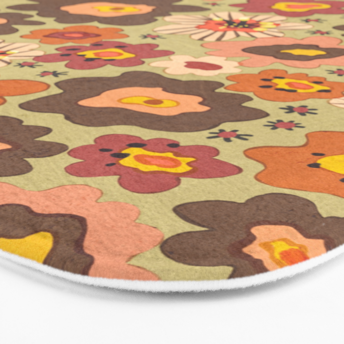 Scented petals II floral pattern Bath Mat Gallery Image 3