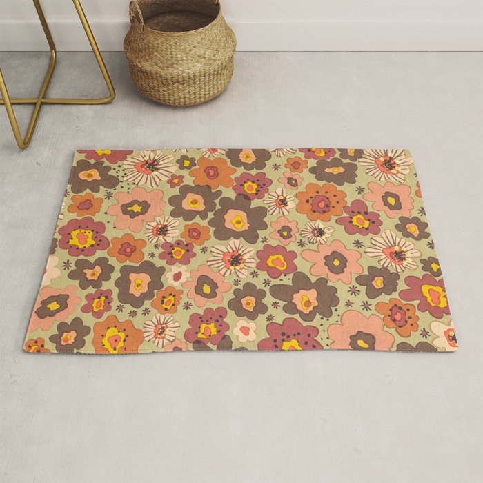 Scented petals II floral pattern Rug Gallery Image 1