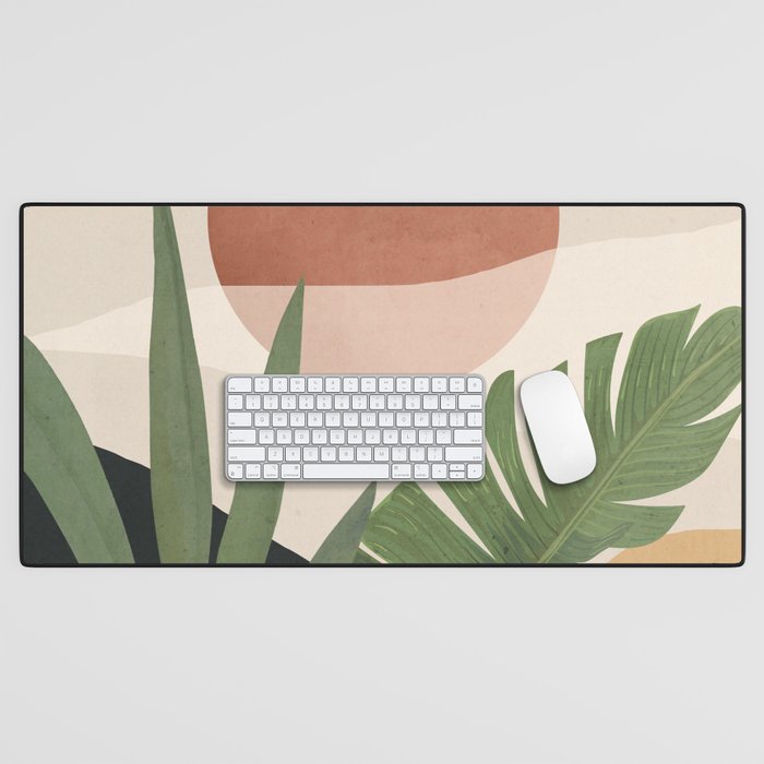 Abstract Art Tropical Leaves 45 Desk Mat Gallery Image 1