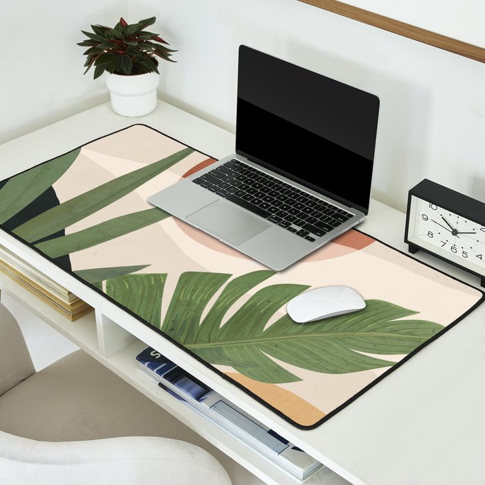 Abstract Art Tropical Leaves 45 Desk Mat Gallery Image 2