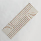Minimal Line Curvature VI Earthy Natural Mid Century Modern Arch Abstract Yoga Mat Gallery Image 1
