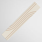 Minimal Line Curvature VI Earthy Natural Mid Century Modern Arch Abstract Table Runner Gallery Image 3