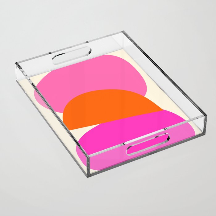 Colorful Balance Shapes, Abstract modern style Acrylic Tray Gallery Image 1