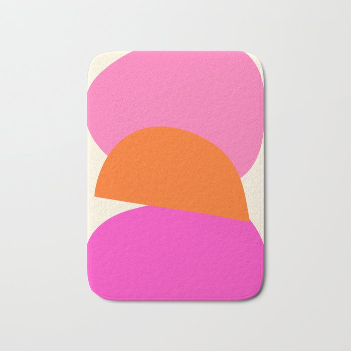 Colorful Balance Shapes, Abstract modern style Bath Mat Gallery Image 1