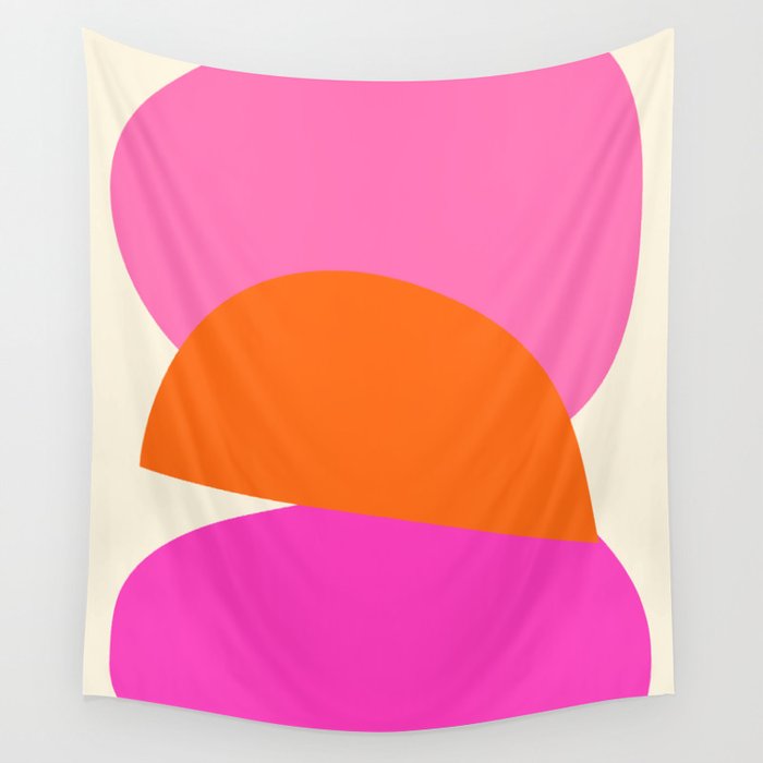 Colorful Balance Shapes, Abstract modern style Wall Tapestry Gallery Image 4