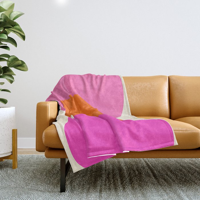 Colorful Balance Shapes, Abstract modern style Throw Blanket Gallery Image 1