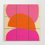 Colorful Balance Shapes, Abstract modern style Wood Wall Art Gallery Image 1