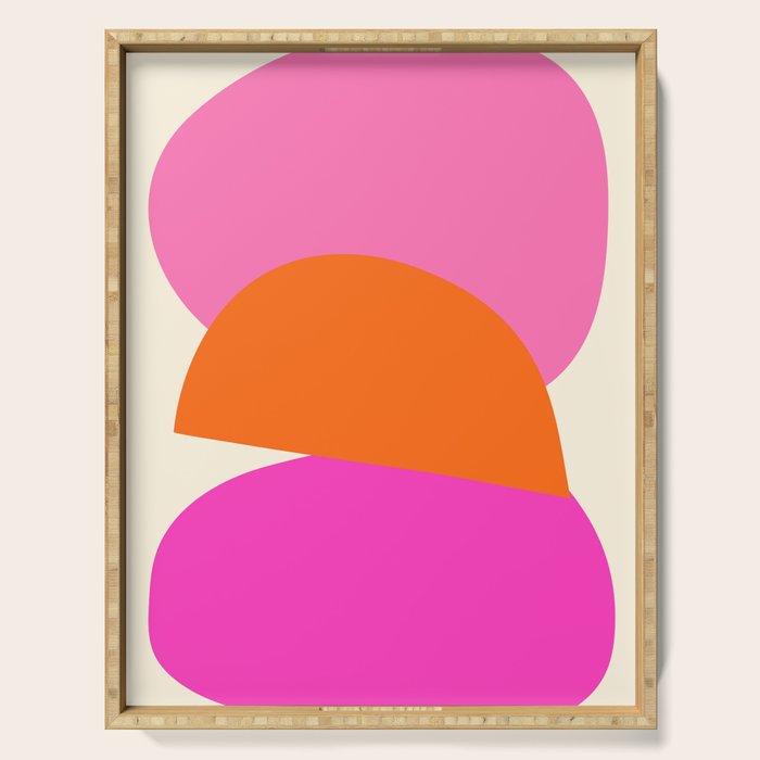 Colorful Balance Shapes, Abstract modern style Serving Tray Gallery Image 1