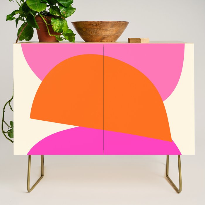 Colorful Balance Shapes, Abstract modern style Credenza Gallery Image 1
