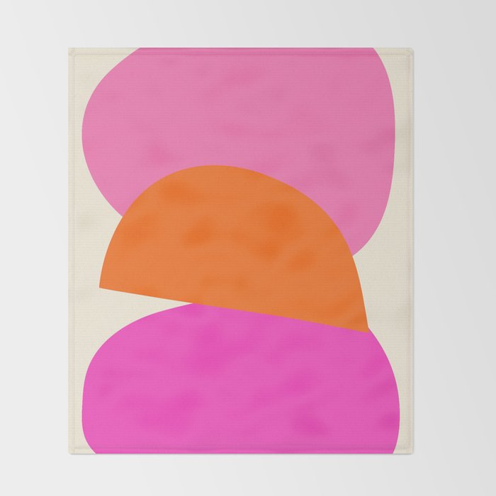 Colorful Balance Shapes, Abstract modern style Throw Blanket Gallery Image 2