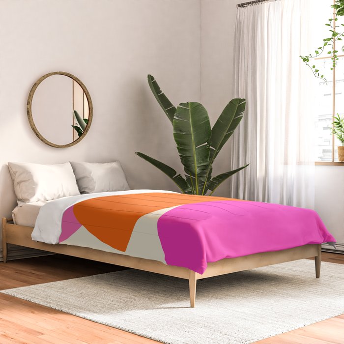 Colorful Balance Shapes, Abstract modern style Comforter Gallery Image 2
