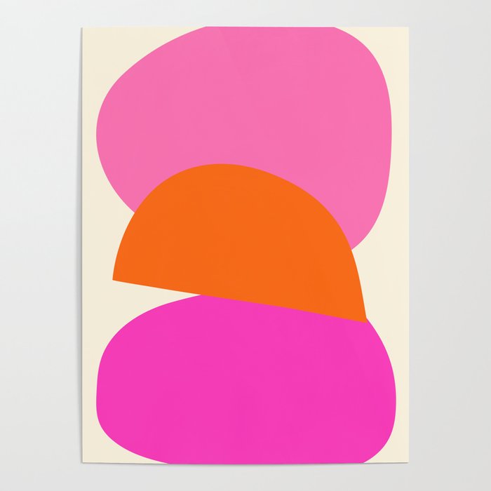 Colorful Balance Shapes, Abstract modern style Poster Gallery Image 1