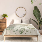 Triceratops Rocks! | Leaf Green & Pumpkin Spice Ombré Comforter Gallery Image 3