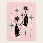 Mid Century Meow Retro Atomic Cats ©studioxtine Poster Gallery Image 4