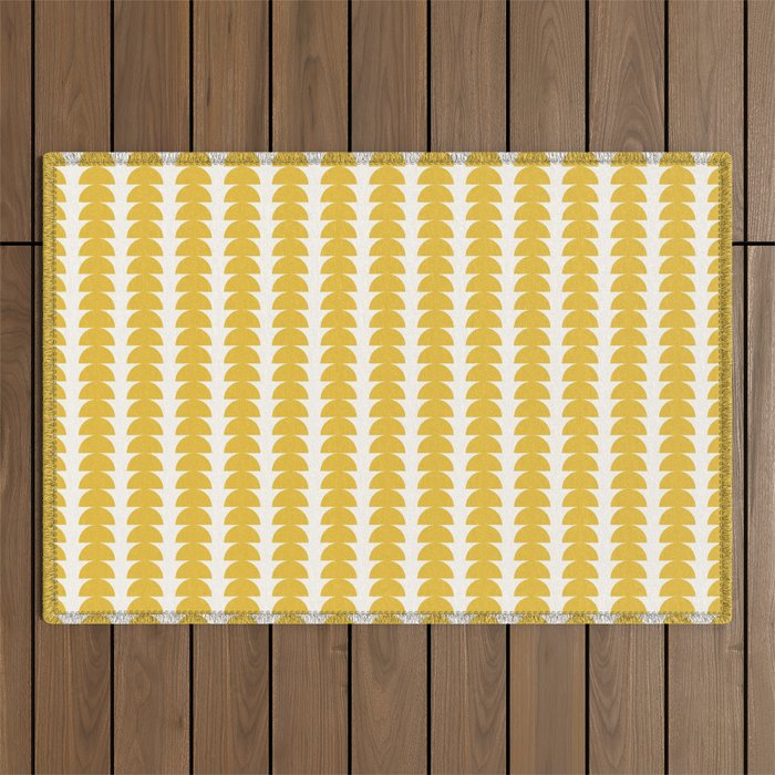 Maude Shapes Pattern - Golden Yellow Outdoor Rug Gallery Image 1