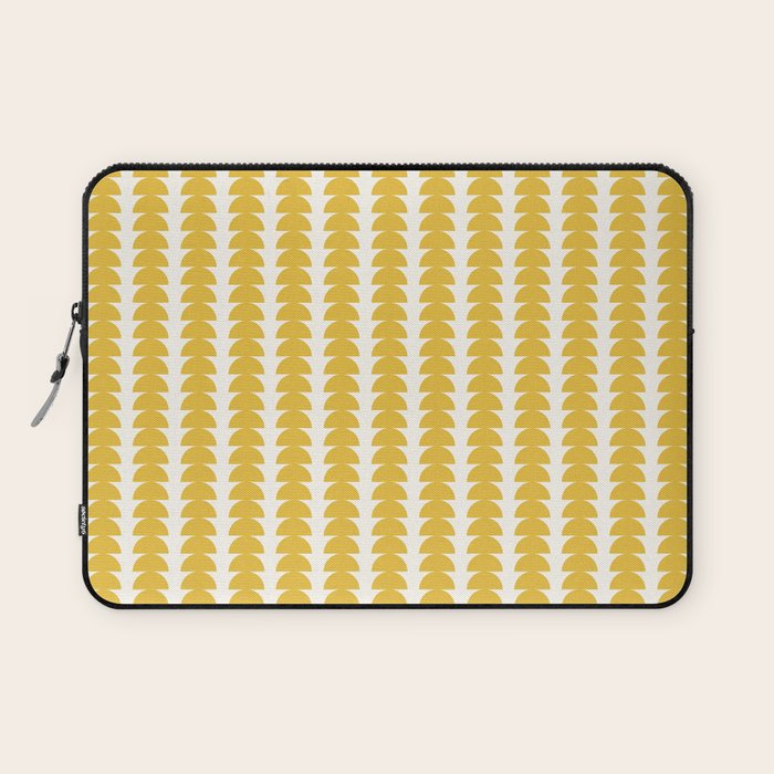 Maude Shapes Pattern - Golden Yellow Laptop Sleeve Gallery Image 1
