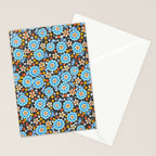 Blue Floral Retro Stationery Card Gallery Image 2