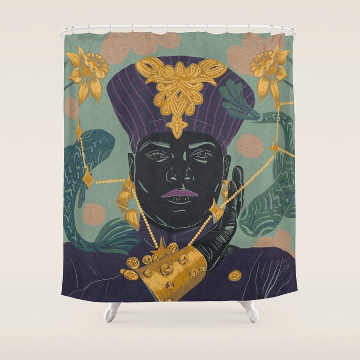 La Pisces Queen Shower Curtain Gallery Image 1