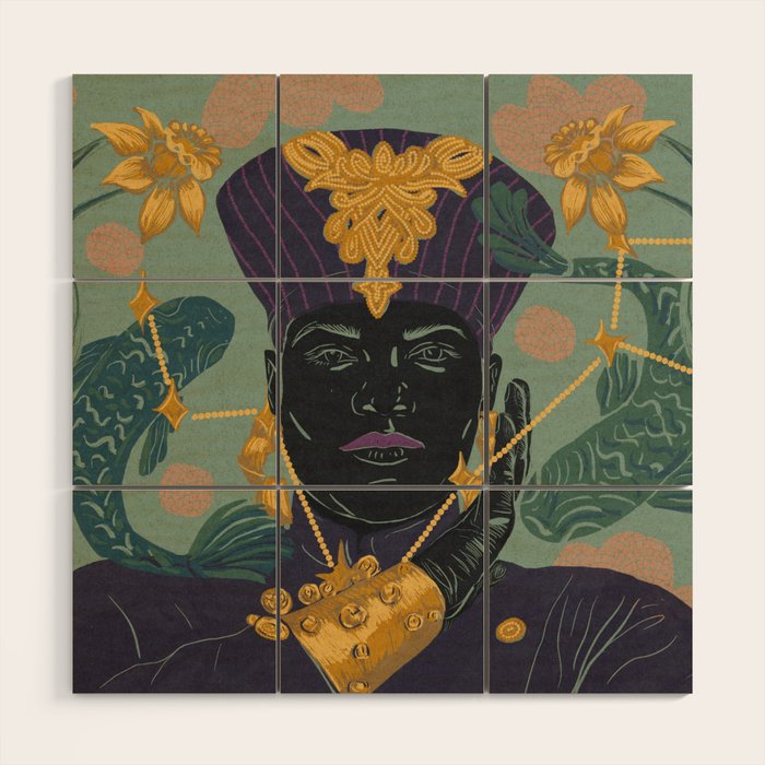 La Pisces Queen Wood Wall Art Gallery Image 1