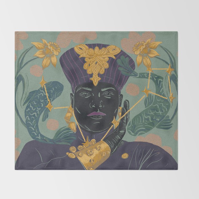 La Pisces Queen Throw Blanket Gallery Image 2