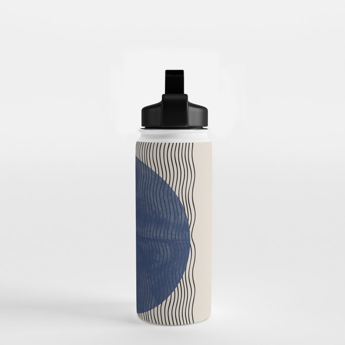 Woodblock Paper Art Blue Water Bottle Gallery Image 2