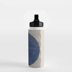 Woodblock Paper Art Blue Water Bottle Gallery Image 2