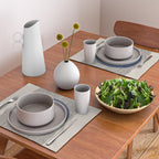 Woodblock Paper Art Blue Placemat Gallery Image 2
