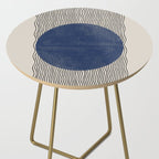 Woodblock Paper Art Blue Side Table Gallery Image 2