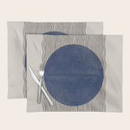 Woodblock Paper Art Blue Placemat Gallery Image 1