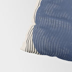 Woodblock Paper Art Blue Pillow Sham Gallery Image 4