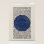 Woodblock Paper Art Blue Stationery Card Gallery Image 2