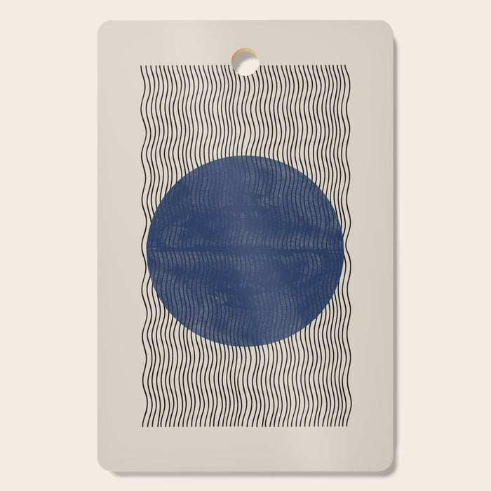 Woodblock Paper Art Blue Cutting Board Gallery Image 1