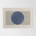 Woodblock Paper Art Blue Rug Gallery Image 2