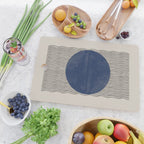 Woodblock Paper Art Blue Cutting Board Gallery Image 2