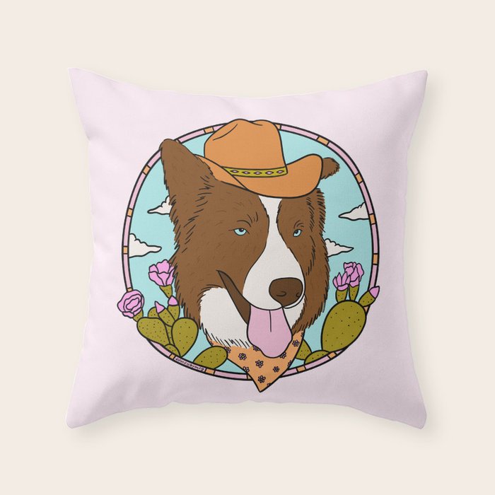 Cowboy Dog- Aussie Throw Pillow Gallery Image 6