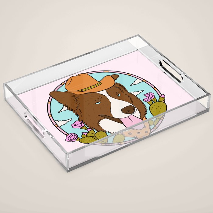 Cowboy Dog- Aussie Acrylic Tray Gallery Image 1