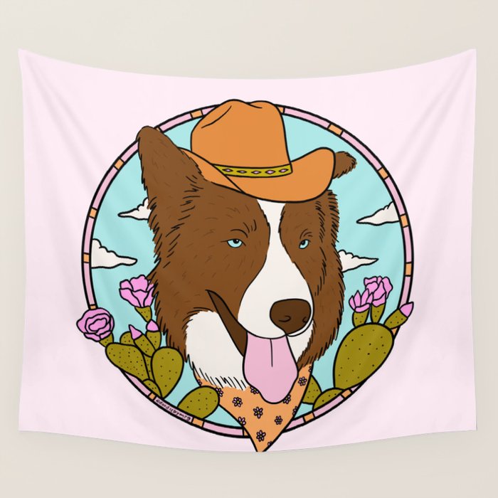 Cowboy Dog- Aussie Wall Tapestry Gallery Image 1