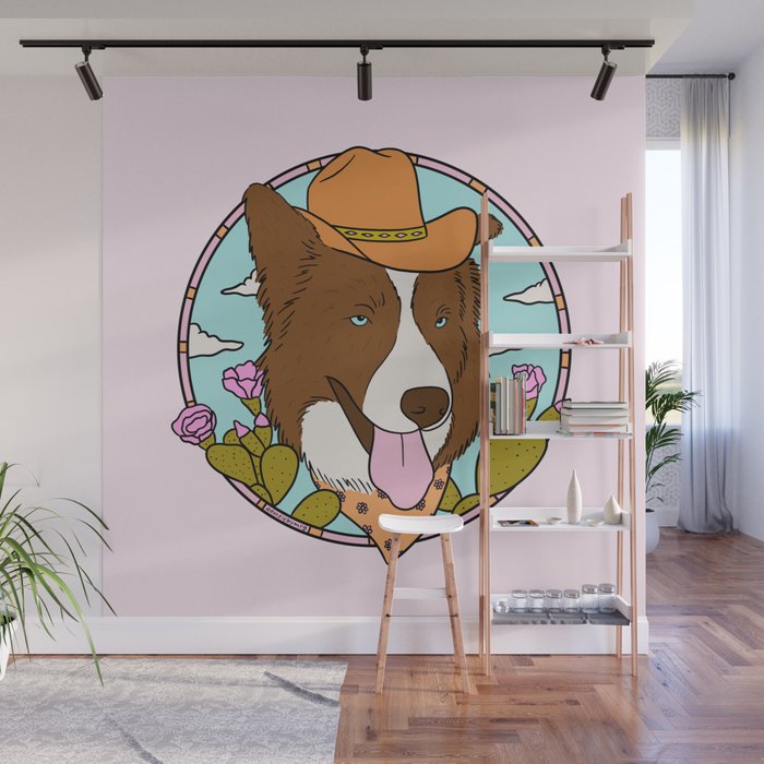 Cowboy Dog- Aussie Wall Mural Gallery Image 1