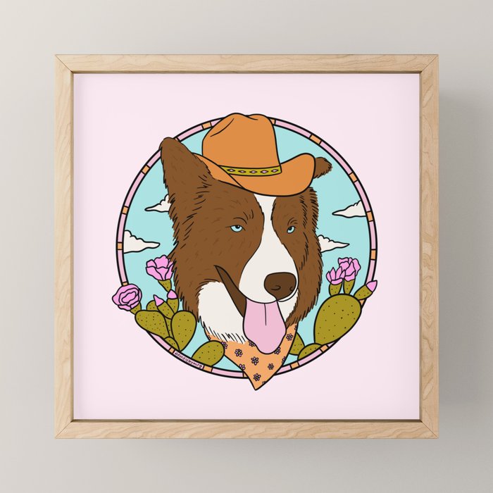 Cowboy Dog- Aussie Mini Art Print Gallery Image 1