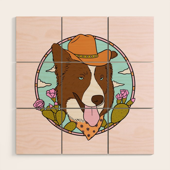 Cowboy Dog- Aussie Wood Wall Art Gallery Image 1