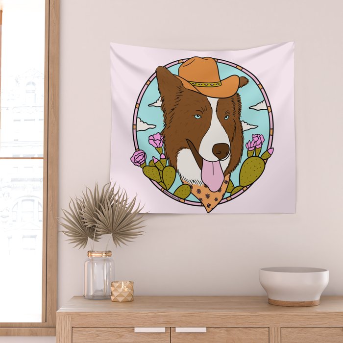 Cowboy Dog- Aussie Wall Tapestry Gallery Image 2