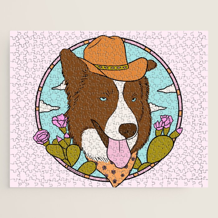 Cowboy Dog- Aussie Jigsaw Puzzle Gallery Image 1